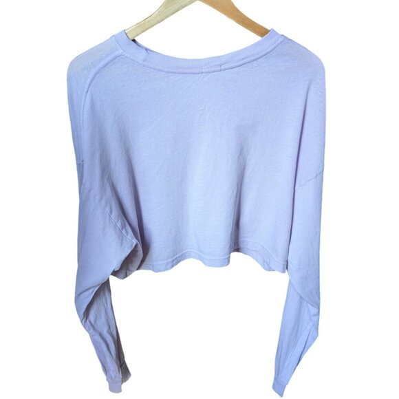 Garage Light Purple Cropped Long Sleeve Top Women Medium - Picture 4 of 11